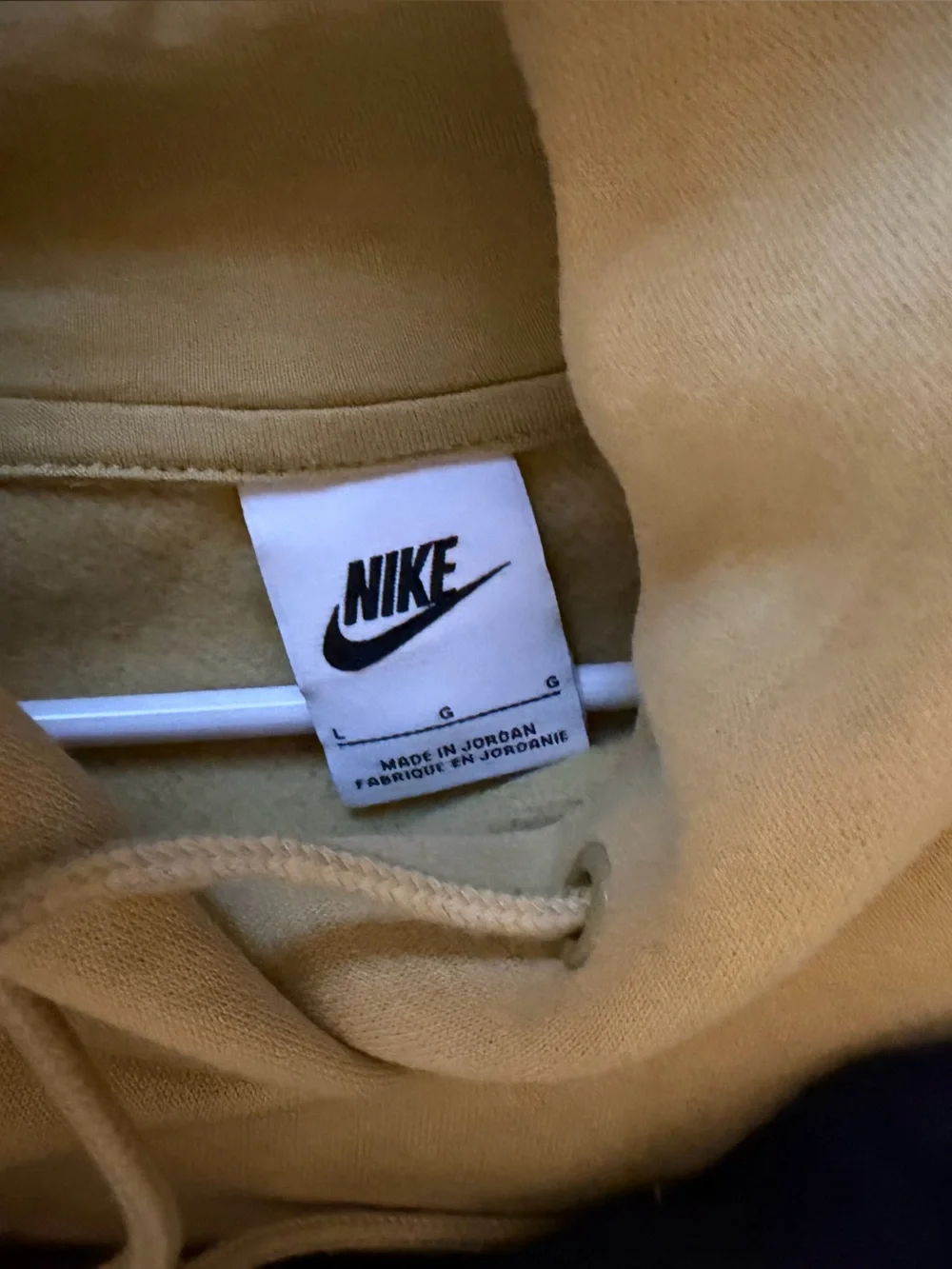 Nike Pale Yellow Oversized Pullover Hoodie